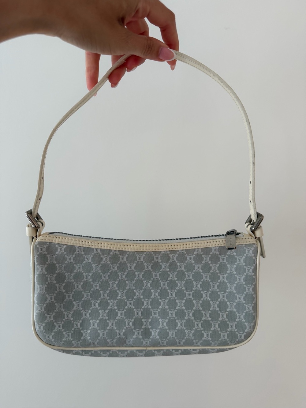 Authentic Vintage Celine Canvas Shoulder Bag